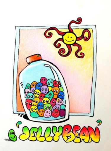 Drawing titled "Jellybeans" by John Hudson Hawke, Original Artwork