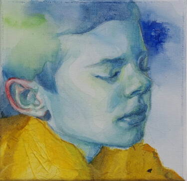 Malerei mit dem Titel "Sweet child of mine" von Dunja Jung, Original-Kunstwerk, Aquarell