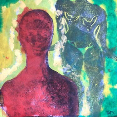 Painting titled "Deux femmes" by Catheri Duplaix, Original Artwork, Ink