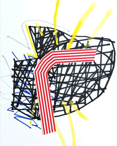 「connection」というタイトルの描画 Dusan Stosicによって, オリジナルのアートワーク, マーカー