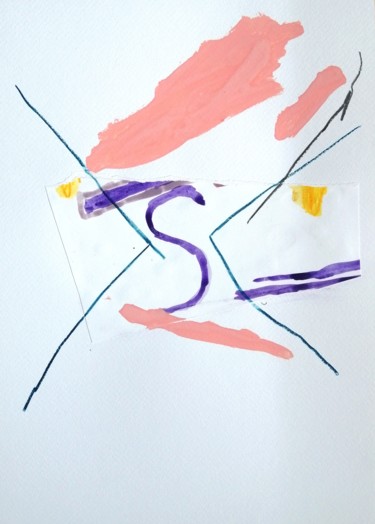 Collagen mit dem Titel "SX" von Dusan Stosic, Original-Kunstwerk, Collagen