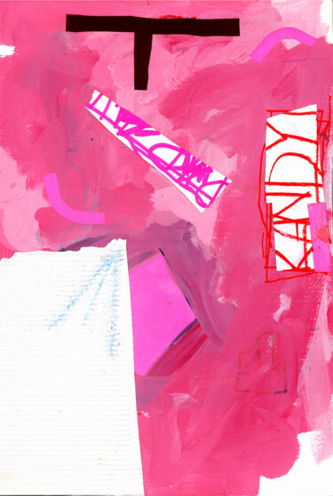 Collages getiteld "Kandy" door Dusan Stosic, Origineel Kunstwerk, Acryl Gemonteerd op Karton