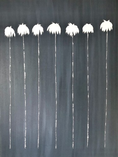 Malarstwo zatytułowany „Lucky 7 Palms #10 -…” autorstwa Dutch Montana, Oryginalna praca, Olej Zamontowany na Drewniana rama…