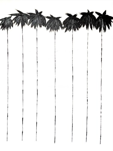 Malarstwo zatytułowany „Lucky 7 Palms #18 B…” autorstwa Dutch Montana, Oryginalna praca, Olej Zamontowany na Drewniana rama…