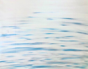 제목이 "Snowy Skies I"인 미술작품 Dutch Montana로, 원작, 기름 나무 들것 프레임에 장착됨