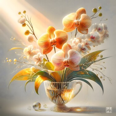 Arte digital titulada "Orchidée" por Duy Nguyen, Obra de arte original, Imagen generada por IA