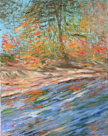 Painting titled "Herbst" by Lusie Schellenberg, Original Artwork, Oil