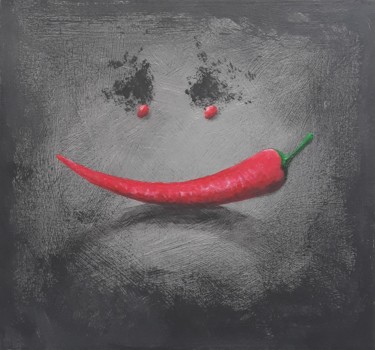Painting titled "Pepper" by Dzm, Original Artwork, Acrylic