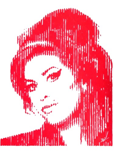 Drawing titled "Amy Winehouse." by Dzm, Original Artwork, Acrylic
