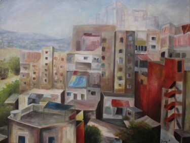 Malarstwo zatytułowany „Achrafieh – Karm El…” autorstwa Dzovig Arnelian, Oryginalna praca, Olej