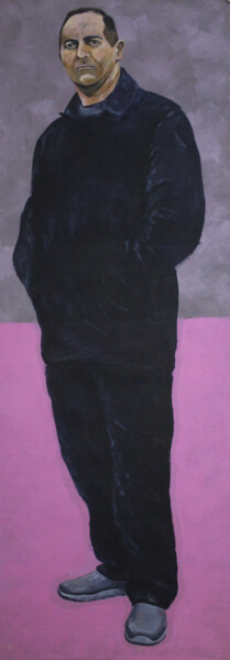 Malerei mit dem Titel "A strong man - Dad" von Dzovig Arnelian, Original-Kunstwerk, Acryl