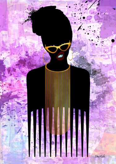 Arts numériques intitulée "Afro Grimace - Coll…" par Eben Kela, Œuvre d'art originale, Travail numérique 2D