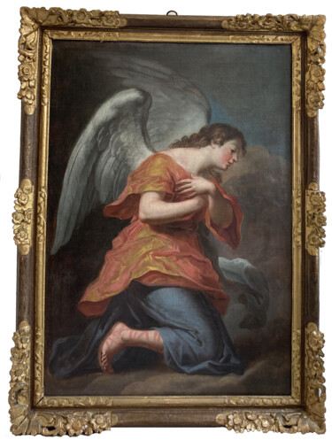 Peinture intitulée "L’Archange Gabriel" par Ecole Française, Œuvre d'art originale, Huile