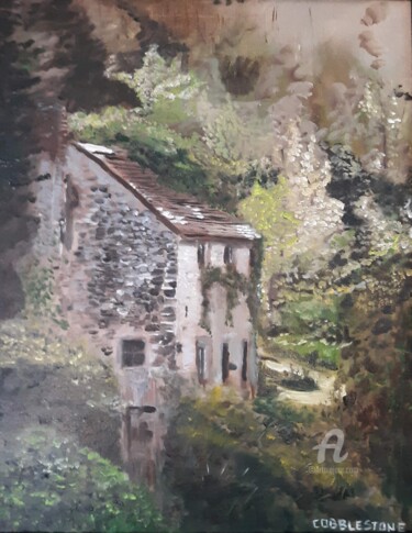 Pintura intitulada "Abandoned Mill" por Edeleweiss Cobblestone, Obras de arte originais, Óleo