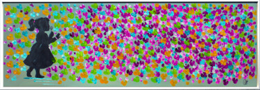 Painting titled "Whimsical Blossoms" by Edelgard Schroer, Original Artwork, Acrylic Mounted on Wood Stretcher frame