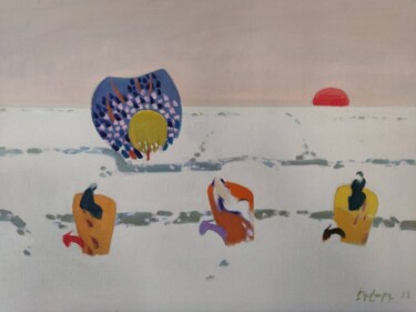 Картина под названием "Зима" - Edik Vardanyan, Подлинное произведение искусства, Масло