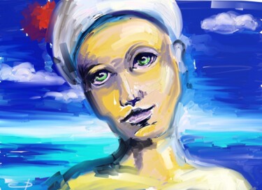 Digital Arts titled "240726 Le marin" by Edith Bos Boyer (EDITH DONC), Original Artwork, Digital Painting