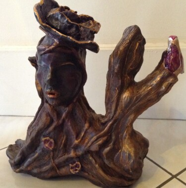 Rzeźba zatytułowany „Esprit de l'arbre” autorstwa Edith Chitrit, Oryginalna praca, Terakota