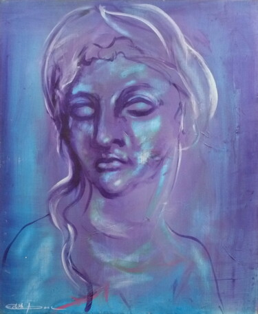 Painting titled "Venus moderne" by Edith Donc, Original Artwork, Acrylic Mounted on Wood Stretcher frame