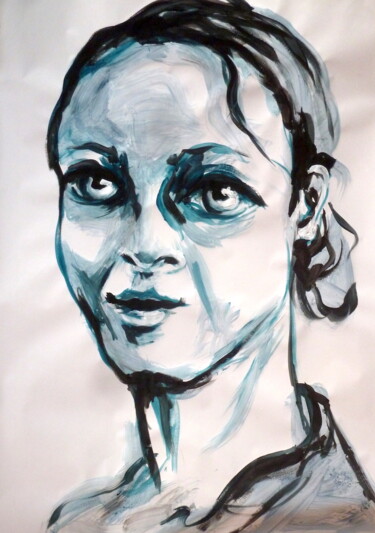 Pittura intitolato "Big eyes" da Edith Donc, Opera d'arte originale, Acrilico