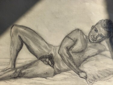 Drawing titled "Naked David,copyrig…" by Edonista21, Original Artwork, Charcoal