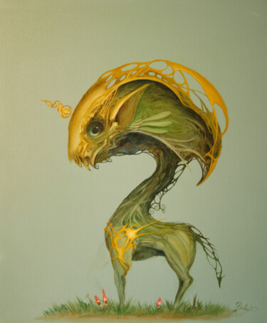 Malarstwo zatytułowany „Unicorn” autorstwa Ed Schaap, Oryginalna praca, Olej