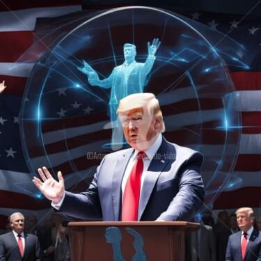 Цифровое искусство под названием "Donald trump future" - Eduardo Vidal, Подлинное произведение искусства, Цифровая живопись