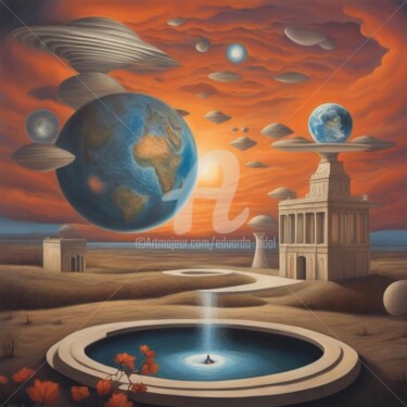 Digital Arts titled "the world is Yours" by Eduardo Vidal, Original Artwork, Digital Painting