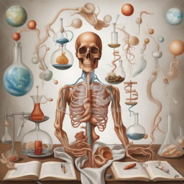 Digital Arts titled "molecular medicine" by Eduardo Vidal, Original Artwork, Digital Painting