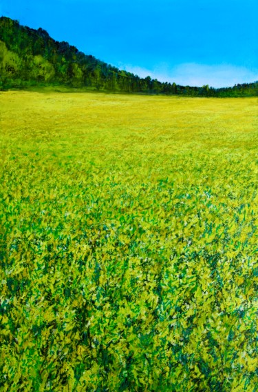 Painting titled "Rapsfeld III" by Daniel Rohrbach, Original Artwork, Pastel