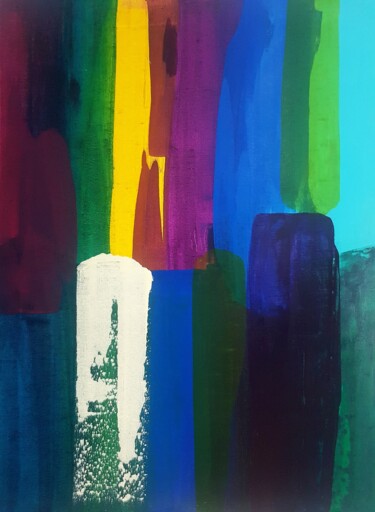 Malerei mit dem Titel "Colorful rays! Abst…" von Eriola Tafaj, Original-Kunstwerk, Acryl