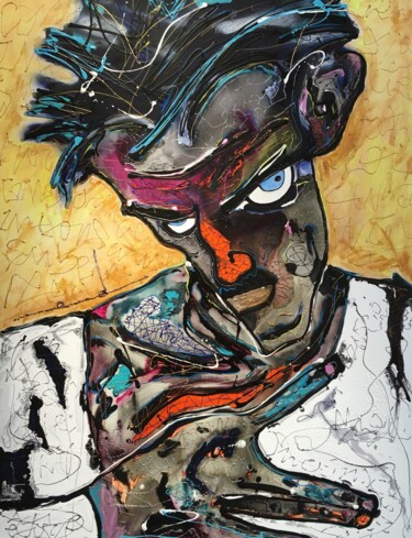 Peinture intitulée "Egon" par Edwige Col, Œuvre d'art originale, Acrylique