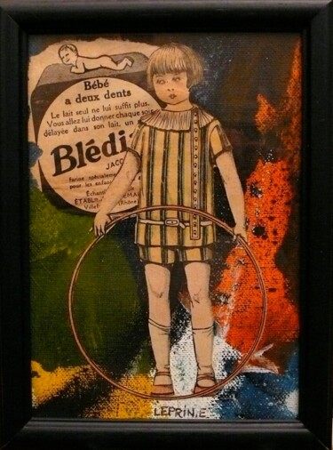 Painting titled "JEU D'ENFANT" by Edwige Leprin, Original Artwork, Oil