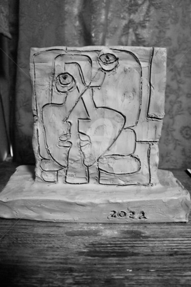 Escultura titulada ""abstract sculptuur"" por Edwin Boeckxstaens (Origineel), Obra de arte original, Arcilla