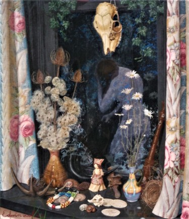 Pittura intitolato "My Window" da Edwin Loftus, Opera d'arte originale, Olio Montato su Telaio per barella in legno