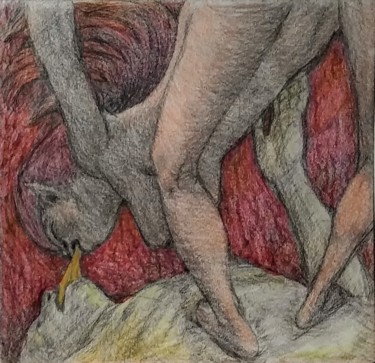 Рисунок под названием "Succubus 1" - Edwin Loftus, Подлинное произведение искусства, Карандаш Установлен на Другая жесткая п…