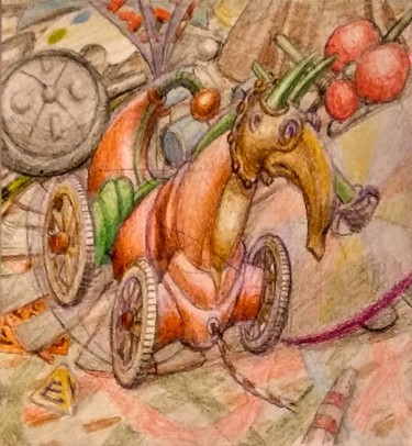 Dessin intitulée "Discarded" par Edwin Loftus, Œuvre d'art originale, Crayon Monté sur Autre panneau rigide