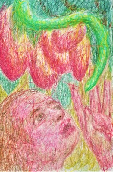 Рисунок под названием "Eve" - Edwin Loftus, Подлинное произведение искусства, Карандаш Установлен на Другая жесткая панель