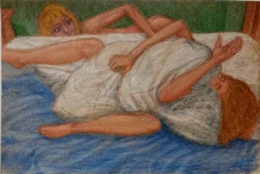 Disegno intitolato "Tickler" da Edwin Loftus, Opera d'arte originale, Matita Montato su Altro pannello rigido