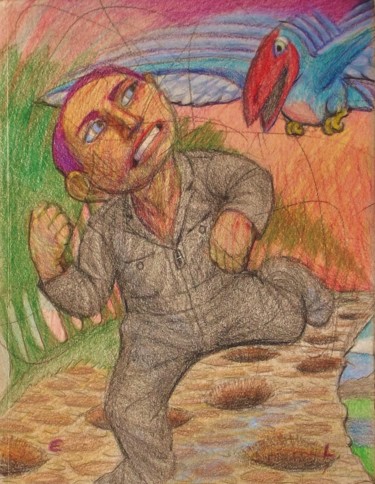 Σχέδιο με τίτλο "Nightmare 1" από Edwin Loftus, Αυθεντικά έργα τέχνης, Μολύβι Τοποθετήθηκε στο Άλλος άκαμπτος πίνακας