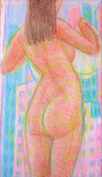 "Nude in a City Wind…" başlıklı Resim Edwin Loftus tarafından, Orijinal sanat, Pastel Diğer sert panel üzerine monte edilmiş