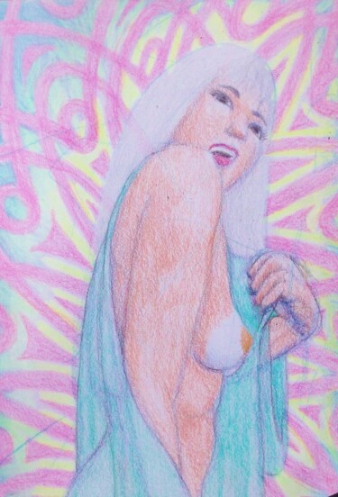 Tekening getiteld "Pretty Woman 2" door Edwin Loftus, Origineel Kunstwerk, Pastel Gemonteerd op Andere stijve panelen