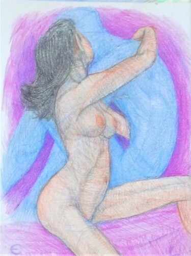 Рисунок под названием "Yearning" - Edwin Loftus, Подлинное произведение искусства, Пастель Установлен на Другая жесткая пане…