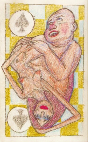 Disegno intitolato "Dualities, Gluttony…" da Edwin Loftus, Opera d'arte originale, Pastello