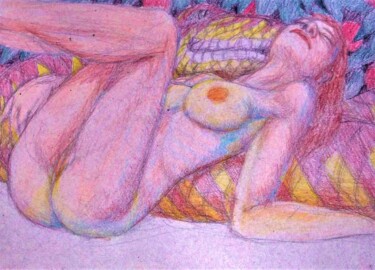 "Girl's Attraction t…" başlıklı Resim Edwin Loftus tarafından, Orijinal sanat, Pastel Diğer sert panel üzerine monte edilmiş