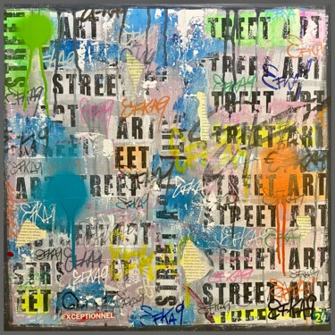 제목이 "Street Art 2 by EFK…"인 미술작품 Efka9로, 원작, 아크릴 나무 들것 프레임에 장착됨