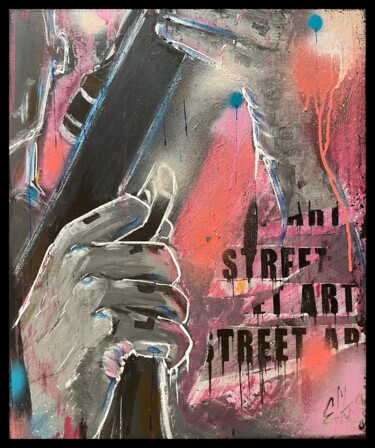 Peinture intitulée "Street Art Hunter" par Efka9, Œuvre d'art originale, Acrylique Monté sur Châssis en bois