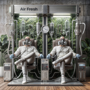 Digitale Kunst getiteld "Air Fresh_01" door Egidoro, Origineel Kunstwerk, AI gegenereerde afbeelding