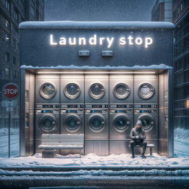 Arts numériques intitulée "Laundry_181" par Egidoro, Œuvre d'art originale, Image générée par l'IA