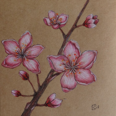 Dibujo titulada "Cherry blossom pris…" por Eileenddesign, Obra de arte original